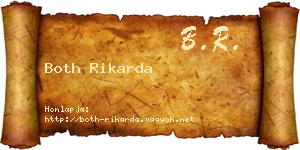Both Rikarda névjegykártya